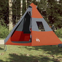 Tenda da Campeggio Tipi 7 Persone Arancione Impermeabile