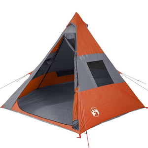 Tenda da Campeggio Tipi 7 Persone Arancione Impermeabile 94429