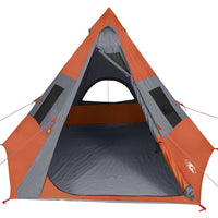 Tenda da Campeggio Tipi 7 Persone Arancione Impermeabile 94429