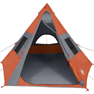 Tenda da Campeggio Tipi 7 Persone Arancione Impermeabile
