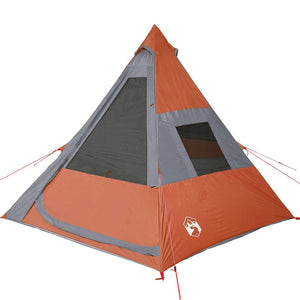 Tenda da Campeggio Tipi 7 Persone Arancione Impermeabile 94429