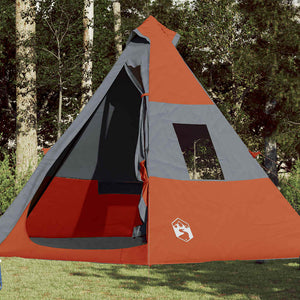 Tenda da Campeggio Tipi 7 Persone Arancione Impermeabile 94429