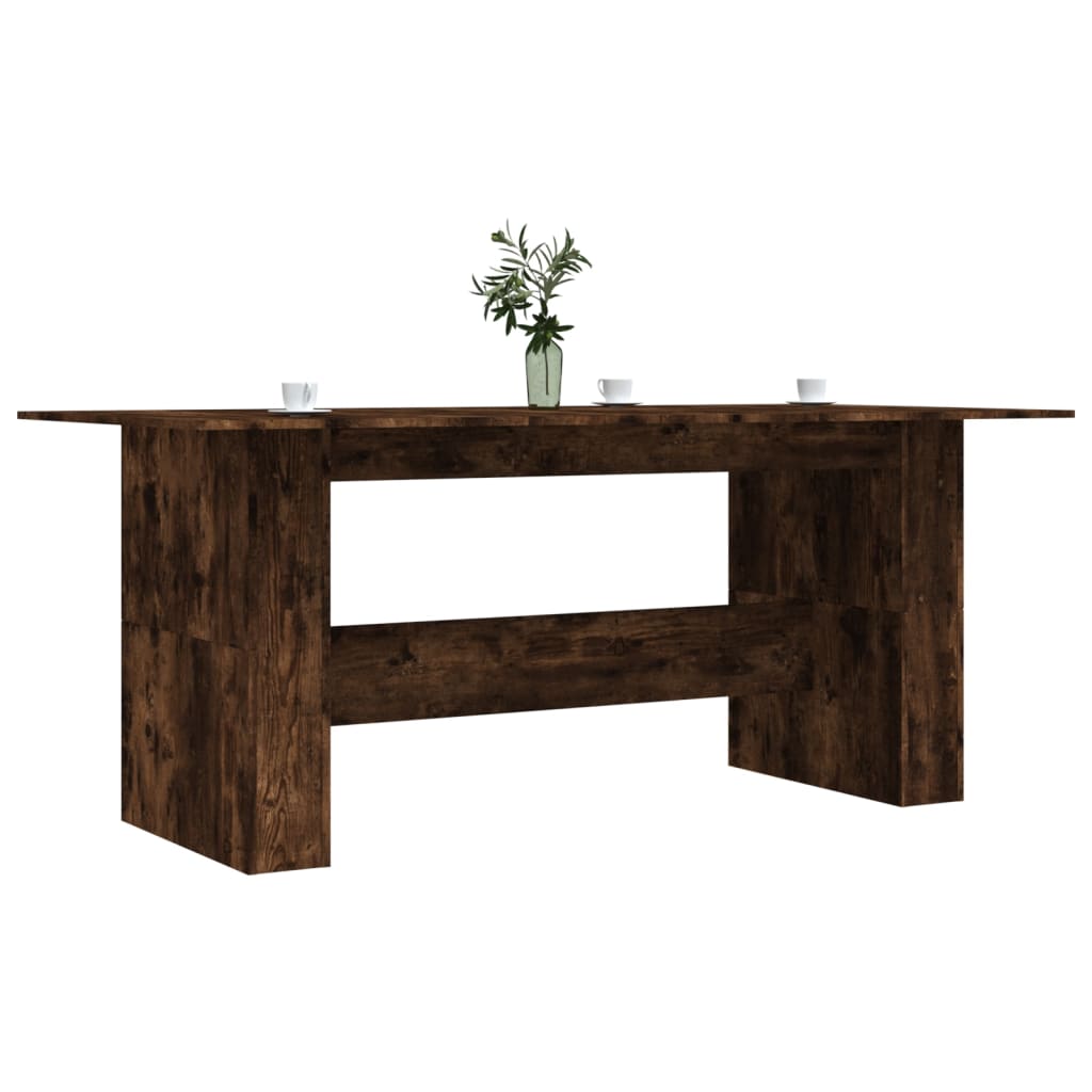 Tavolo da Pranzo Rovere Fumo 180x90x76 cm Legno Multistrato 838192