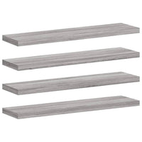 Mensole Parete 4pz Grigio Sonoma 40x10x1,5cm Legno Multistrato 838197