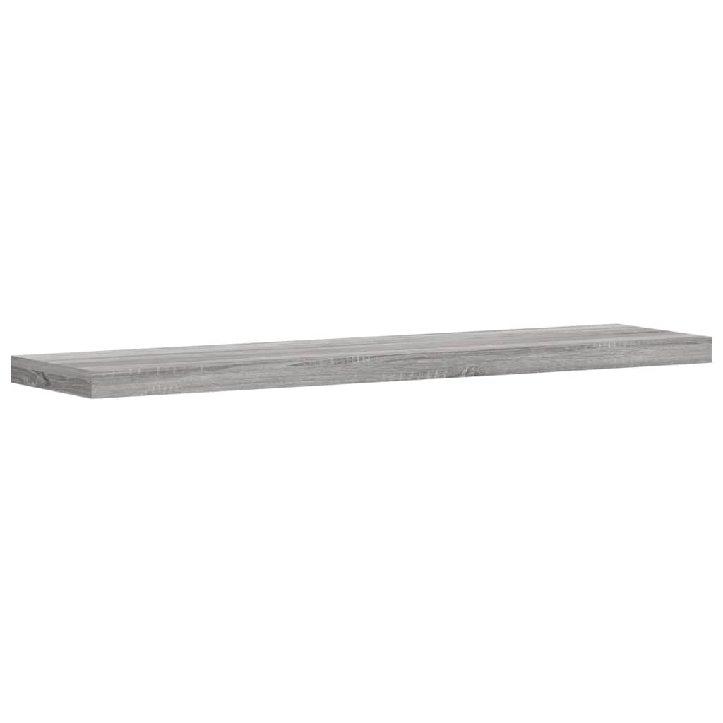 Mensole Parete 4pz Grigio Sonoma 40x10x1,5cm Legno Multistrato 838197