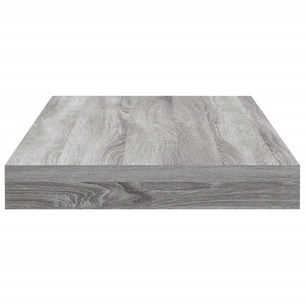 Mensole Parete 4pz Grigio Sonoma 40x10x1,5cm Legno Multistrato 838197