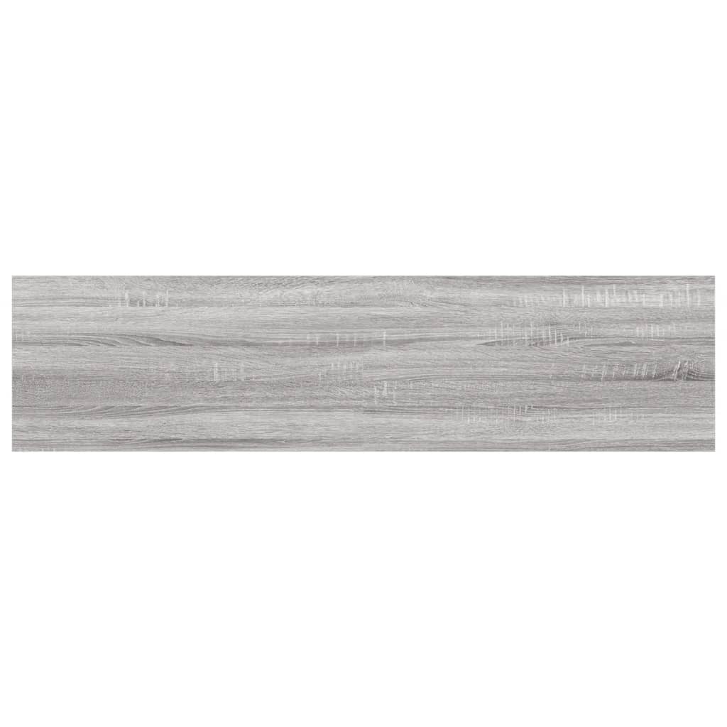 Mensole Parete 4pz Grigio Sonoma 40x10x1,5cm Legno Multistrato 838197