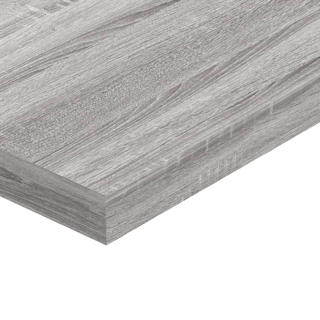 Mensole Parete 4pz Grigio Sonoma 40x10x1,5cm Legno Multistrato 838197