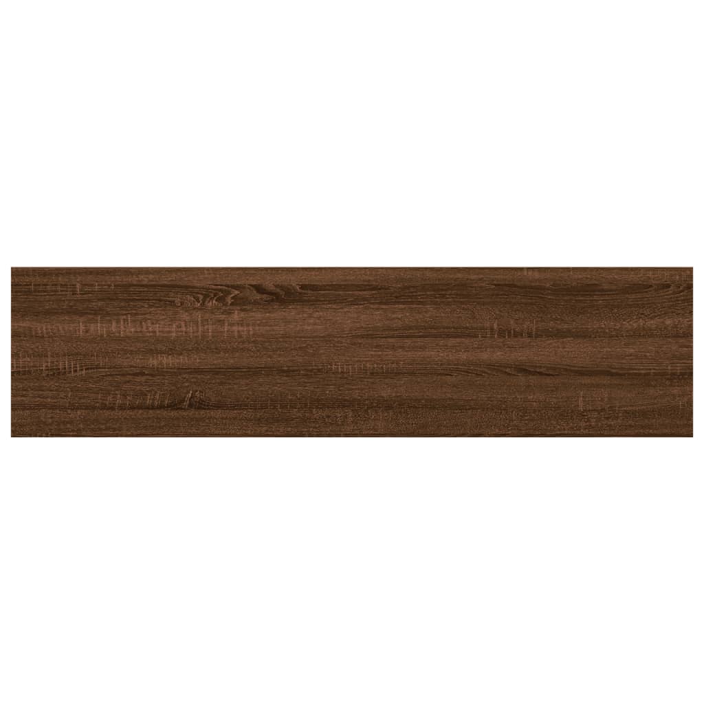 Mensole Parete 4pz Rovere Marrone 40x10x1,5cm Legno Multistrato 838199