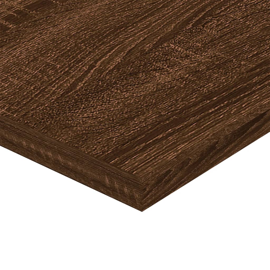 Mensole Parete 4pz Rovere Marrone 60x20x1,5cm Legno Multistrato 838235