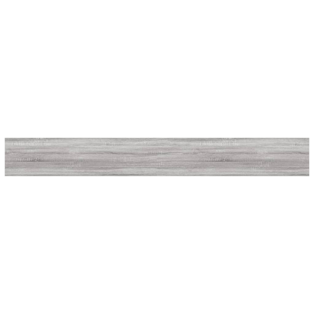 Mensole Parete 4pz Grigio Sonoma 80x10x1,5cm Legno Multistrato 838257