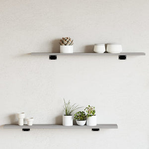 Mensole Parete 4pz Grigio Sonoma 80x10x1,5cm Legno Multistrato 838257