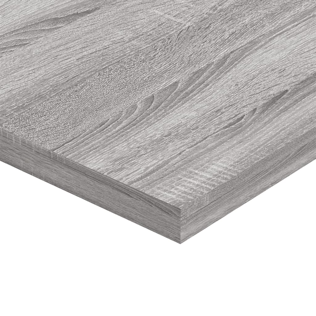 Mensole Parete 4pz Grigio Sonoma 80x30x1,5cm Legno Multistrato 838269