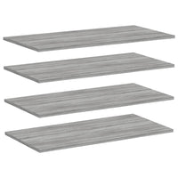 Mensole Parete 4pz Grigio Sonoma 80x40x1,5cm Legno Multistrato 838275
