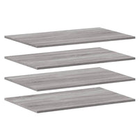 Mensole Parete 4pz Grigio Sonoma 80x50x1,5cm Legno Multistrato 838281