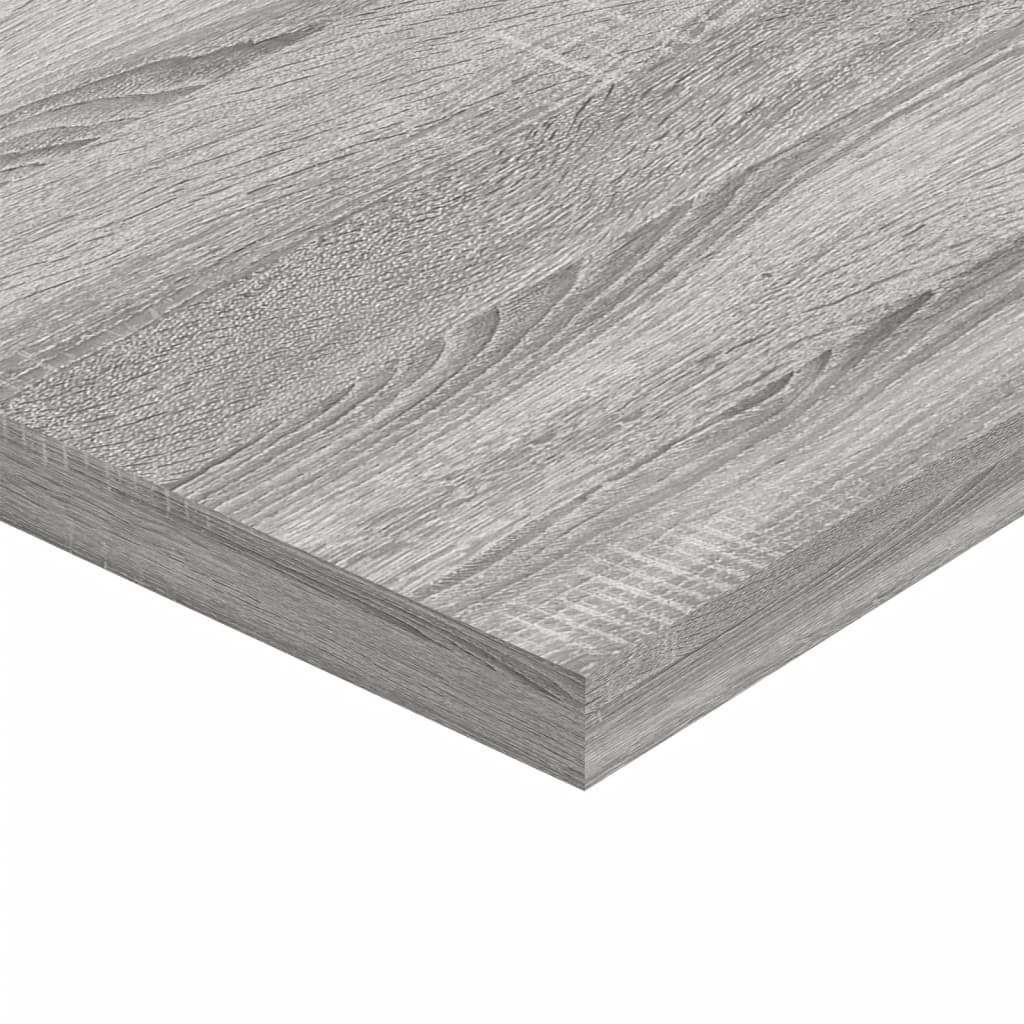 Mensole Parete 4pz Grigio Sonoma 80x50x1,5cm Legno Multistrato 838281