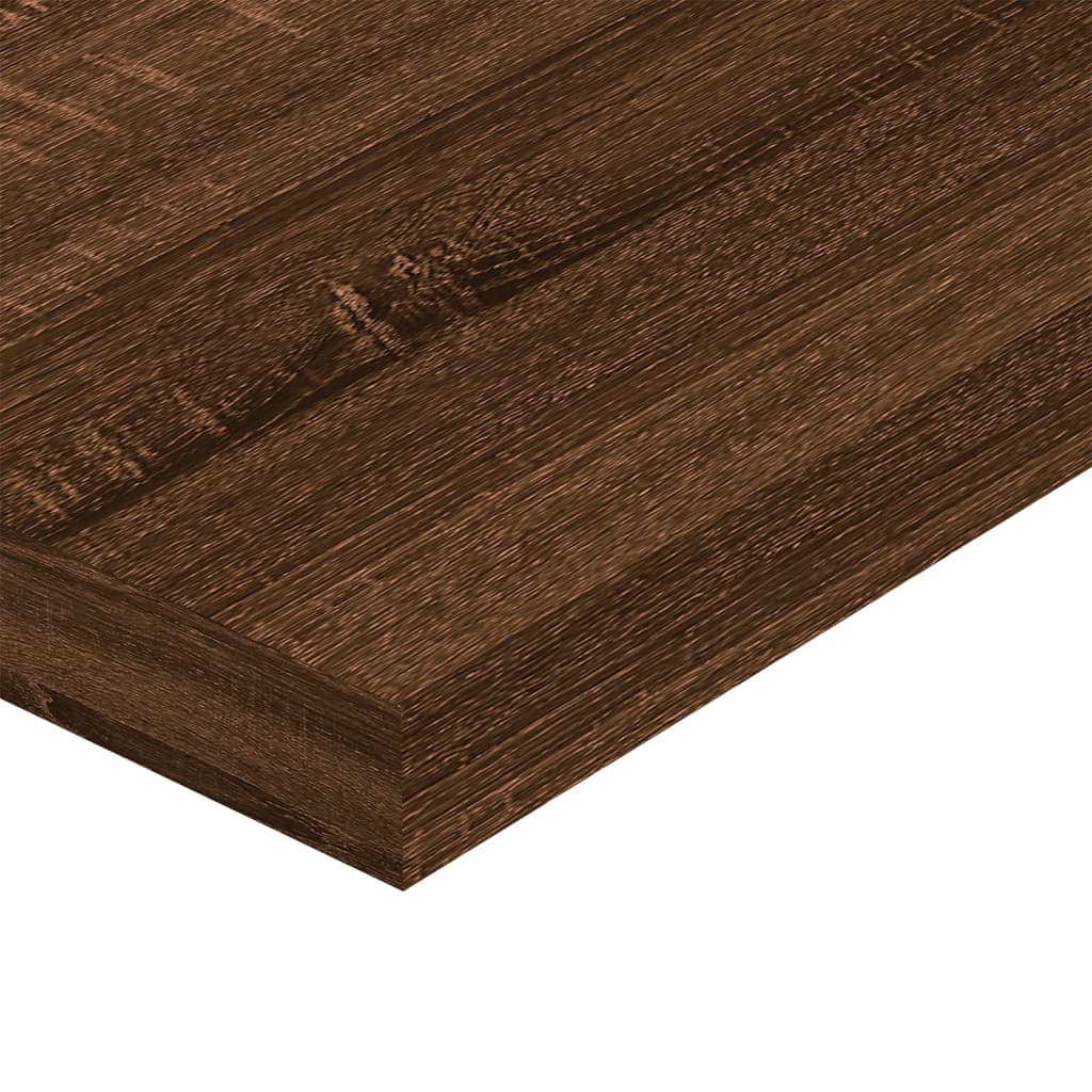 Mensole Parete 4pz Rovere Marrone 100x10x1,5 Legno Multistrato 838289