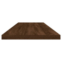 Mensole Parete 4pz Rovere Marrone 100x20x1,5 Legno Multistrato 838295
