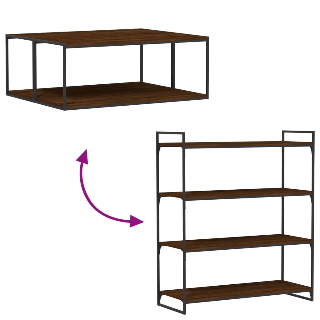 Mensole Parete 4pz Rovere Marrone 100x40x1,5 Legno Multistrato 838305