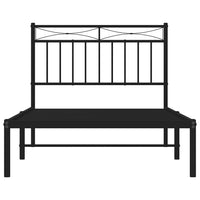 Giroletto con Testiera in Metallo Nero 100x190 cm 373685