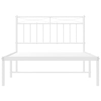 Giroletto con Testiera Metallo Bianco 107x203 cm 373736