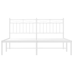 Giroletto con Testiera Metallo Bianco 160x200 cm 373743