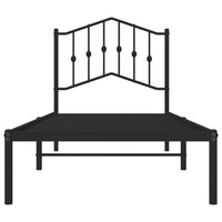 Giroletto con Testiera in Metallo Nero 80x200 cm 373780