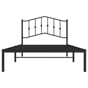 Giroletto con Testiera in Metallo Nero 107x203 cm 373785