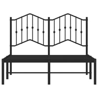 Giroletto con Testiera in Metallo Nero 120x190 cm 373786