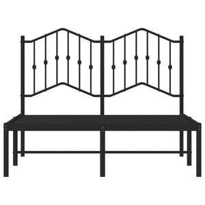 Giroletto con Testiera in Metallo Nero 120x190 cm 373786