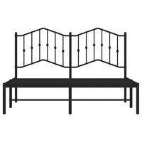 Giroletto con Testiera in Metallo Nero 135x190 cm 373788