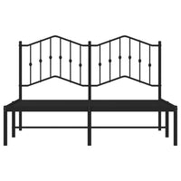 Giroletto con Testiera in Metallo Nero 140x190 cm 373789