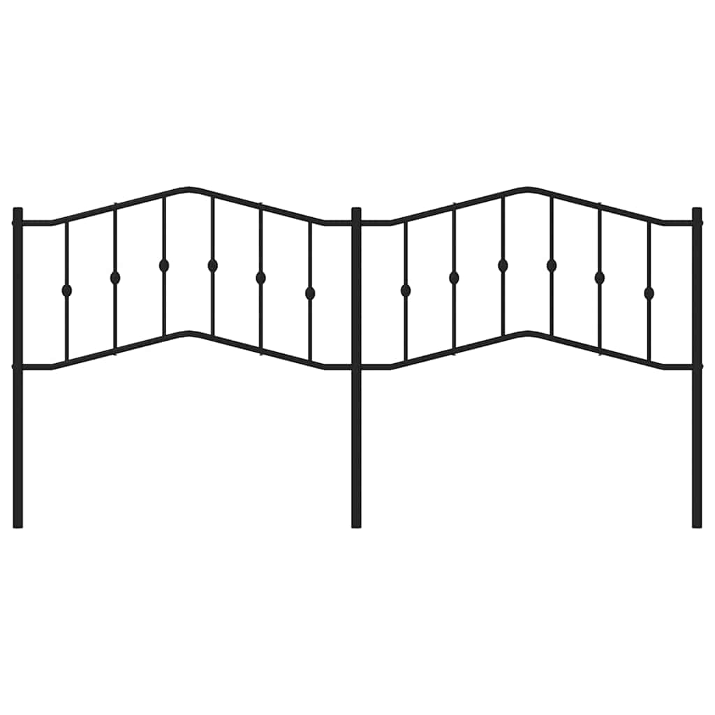 Testiera in Metallo Nero 193 cm 373826