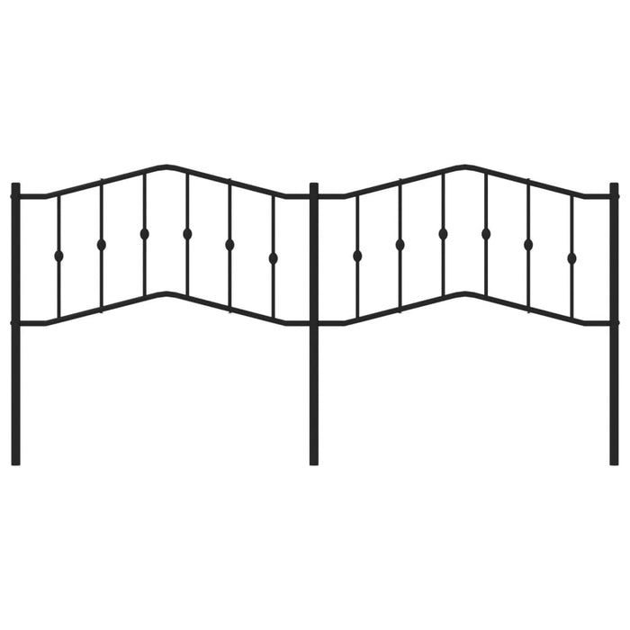 Testiera in Metallo Nero 200 cm 373827