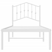 Giroletto senza Materaso con Testiera Metallo Bianco 75x190 cm 373828