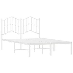 Giroletto con Testiera in Metallo Bianco 120x200 cm 373836