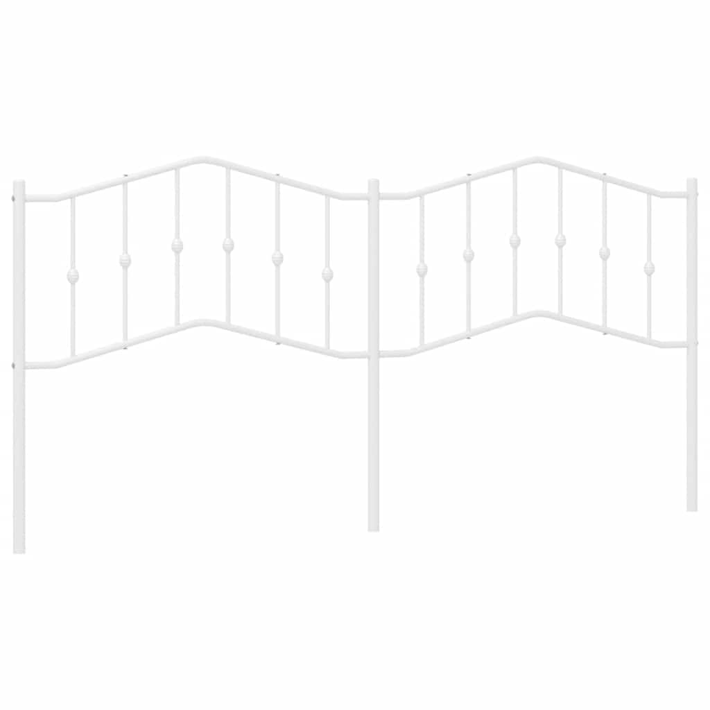 Testiera in Metallo Bianco 193 cm 373875
