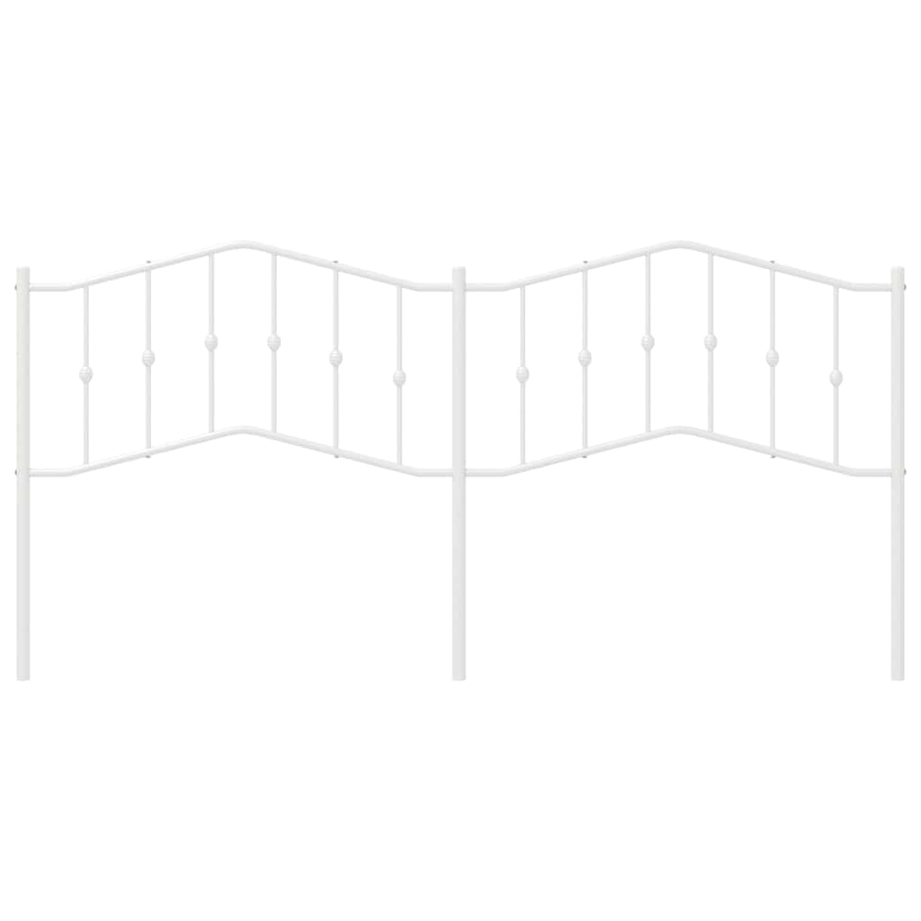 Testiera in Metallo Bianco 193 cm 373875