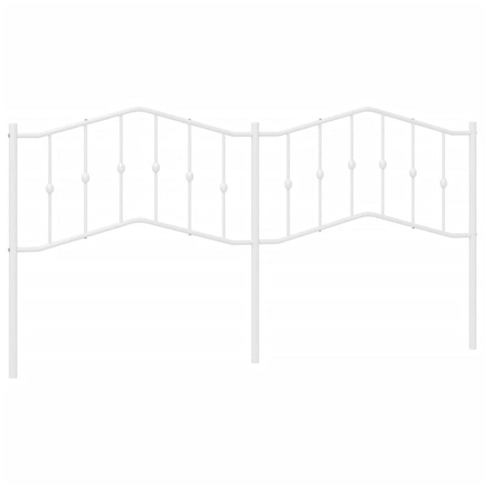 Testiera in Metallo Bianco 200 cm 373876