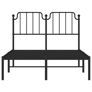 Giroletto con Testiera in Metallo Nero 120x190 cm 373884