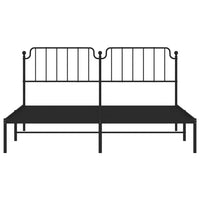 Giroletto con Testiera in Metallo Nero 160x200 cm 373890