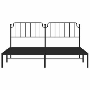 Giroletto con Testiera in Metallo Nero 193x203 cm 373893