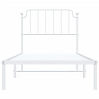 Giroletto con Testiera Metallo Bianco 90x200 cm 373929