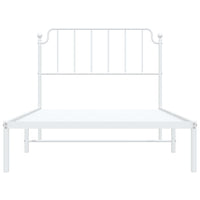 Giroletto con Testiera Metallo Bianco 107x203 cm 373932