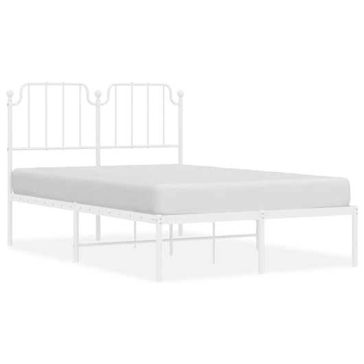 Giroletto con Testiera Metallo Bianco 120x190 cm 373933