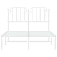 Giroletto con Testiera Metallo Bianco 120x190 cm 373933