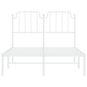 Giroletto con Testiera Metallo Bianco 120x190 cm 373933