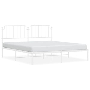 Giroletto con Testiera Metallo Bianco 180x200 cm 373940