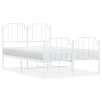 Giroletto con Testiera e Pediera Metallo Bianco 120x200 cmcod mxl 91146