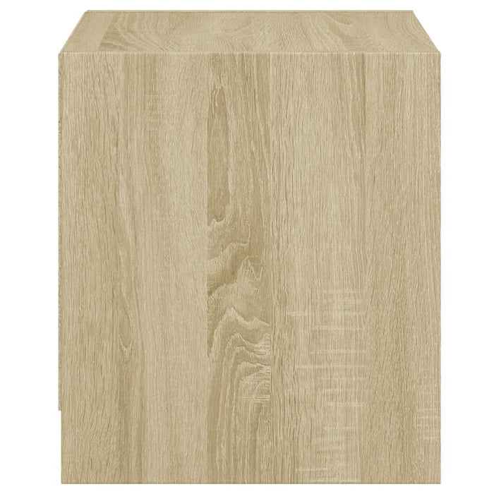 Comodini con Ante in Vetro 2pz Rovere Sonoma 35x37x42 cm 836348